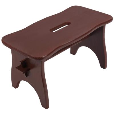 Brun Marche Repose Pied Bois | 38 x 19 x 21 cm | Bureau, Chaise, Plante