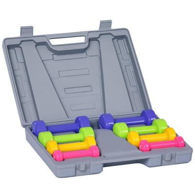 Ensemble d'halt�res courtes total 10 Kg   paires de 0,5-1-1,5-2 Kg avec malette