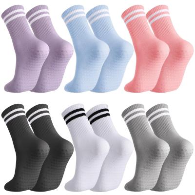 Lot de 6 paires de chaussettes antid�rapantes pour femme  Chaussettes de yoga...