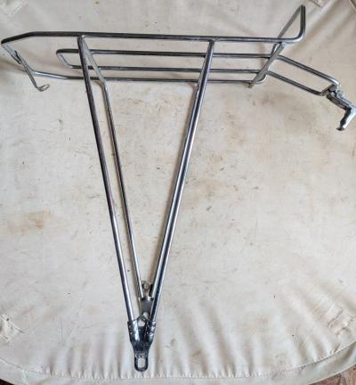 Porte Bagages Arri�re Vintage en Acier Chrom�   V�lo Ancien - Randonneuse