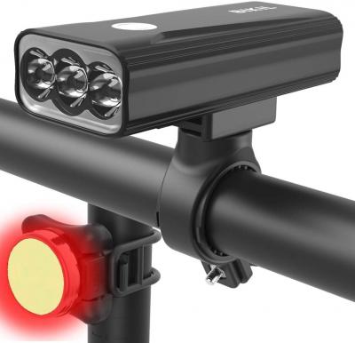 Lumi�re v�lo 2400 lm USB C, 6400 mAh, chargeur portable, IPX5