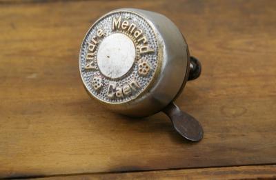 Ancienne Sonnette laiton CAEN v�lo ancien v�lociste MENARD old bike bell 40 50's