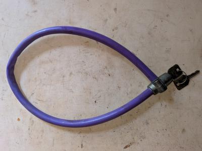 Antivol V�lo Vintage LUMA Violet   C�ble Gain� avec Cl�s d'Origine   R�tro - 90s
