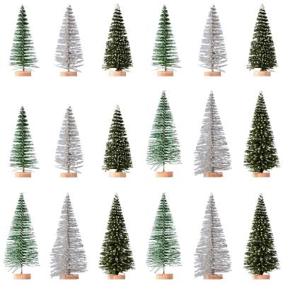 18 Pi�ces Mini Sapin de No�l D�coration, Petit Sapin de Noel Artificiel, Arbr...