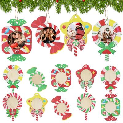 Lot de 10 Cadres Photo de No�l en Bois, D�coration de Sapin, Decoration Noel ...