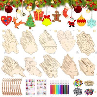 354PCS DIY Decoration Noel Bois Artisanat Deco, D�coration de No�l � peindre,...