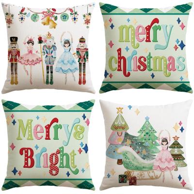 Lot de 4 Housses de Coussin de No�l, Housse de Coussin D�corative Moderne pou...