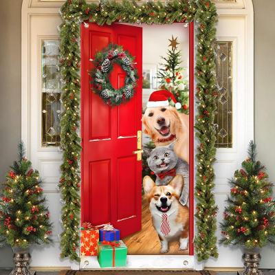 Couverture de Porte de Noel,Banni�re de Porte de No�l,D�corations Ext�rieures...