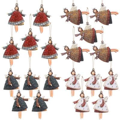Lot de 20 pendentifs en forme d'ange de No�l en bois  D�coration de No�l  D�c...