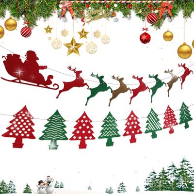 decorations de no�l fanions suspendus guirlandes en papier pour chemin�e fen�...