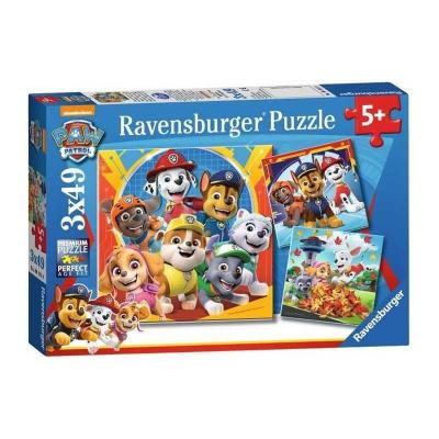 PAT'PATROUILLE Puzzles 3x49 pieces   Prets a secourir   Ravensburger   Lot de