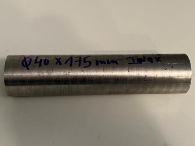 Rond m�tal lopin inox   diam�tre 40 175 mm  316 L Modelisme steam engine
