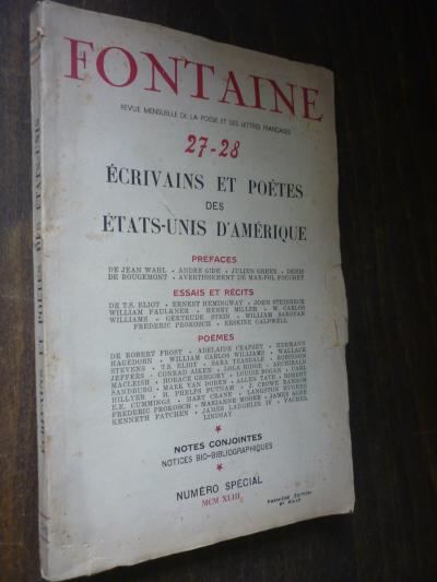 Alger : 4 revue litt�raires   Fontaine     1 N� la Revue d Alger  1942 44