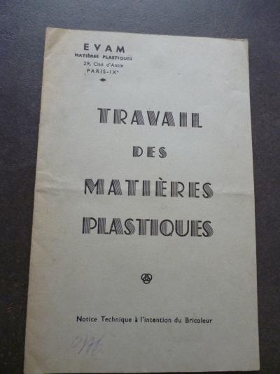manuelle  evam travail de la matieres plastiques notice