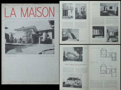 LA MAISON N�12 1950 UCCLE, JACQUES OBOZINSKI, BRUXELLES, ANNEVOIE, ROBIN DAY