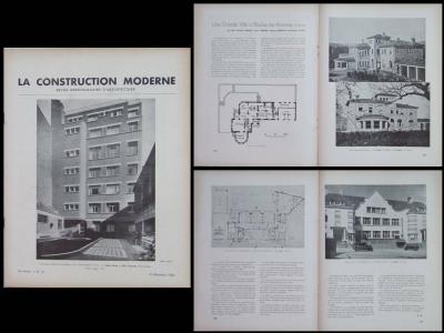 LA CONSTRUCTION MODERNE n�10 1938 ECOLE CONFLANS EN JARNISY, BOULIEU LES ANNONAY