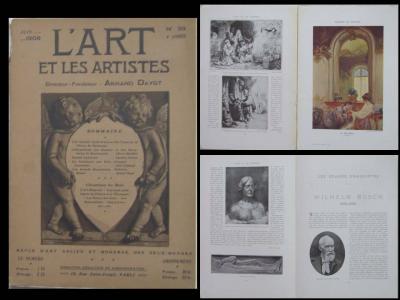 L'ART ET LES ARTISTES n�39 1908 GEORGES LACOMBE, GASTON LA TOUCHE, WILHEM BUSCH