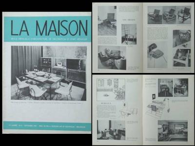 LA MAISON N�9 1951 MOBILIER, ROYERE, GUENOT, CAILLETTE, BAUGNIET, ROBIN DAY