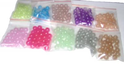 10 sachets de 25 perles rondes 8mm