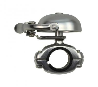 Sonnette V�lo   Mini Suzu Die Cast Mount   Matte Silver   Crane Bell