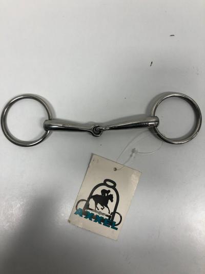 Mors �quitation Axxel inox simple brisure anneaux libres cheval 125 mm