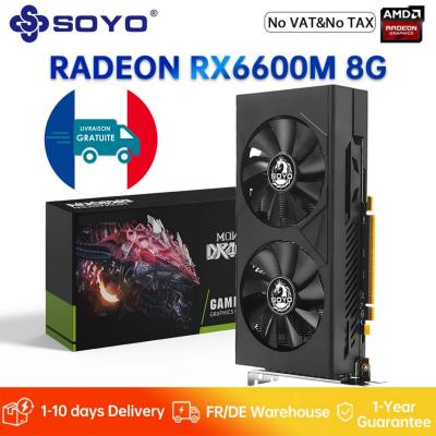 Carte Graphique SOYO AMD Radeon RX 6600M 8Go GDDR6 128Bit RDNA2 Gaming PC 1080p