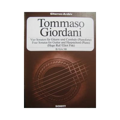 Giordani Tommaso 4 Sonatas Guitar Harpsichord Or Piano
