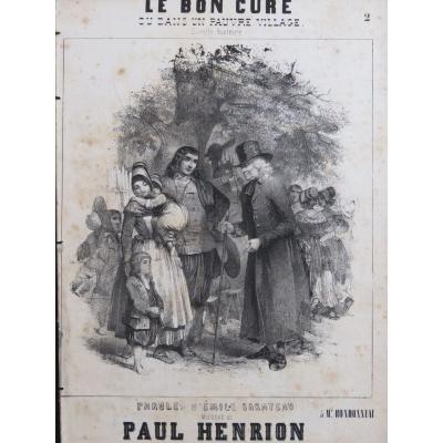 Henrion Paul The Good Priest Singing Guitar 1845