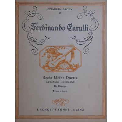Carulli Ferdinando Petits Duos No 4 To 6 For 2 Guitars