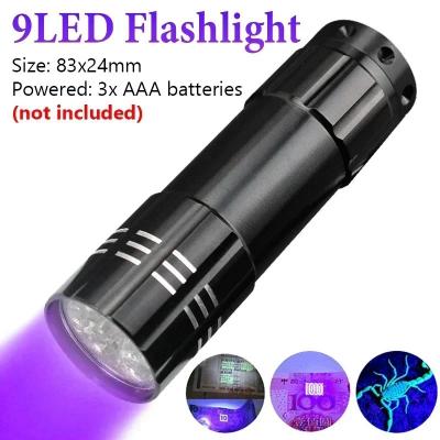 Lampe de poche UV LED torche ultraviolette Zoomable Mini lumi�res ultraviolettes