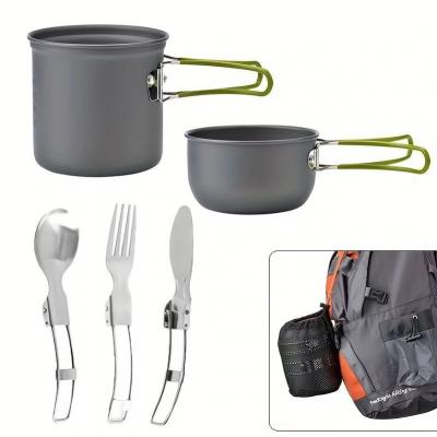 Batterie De Cuisine Pliante En Aluminium Pour Camping 1 � 2 Personnes Neuf