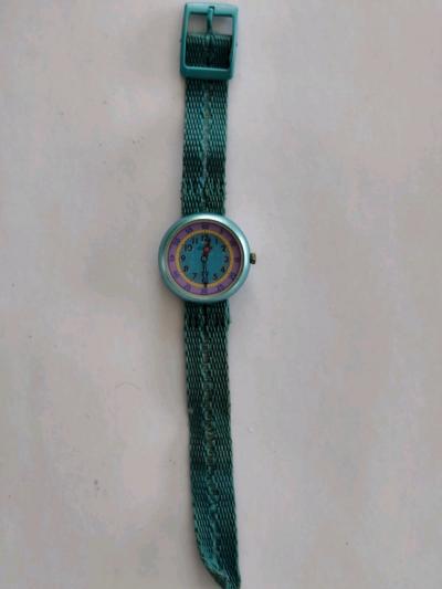 Montre Vintage Verte 1999 Flik Flak Swiss Watch Swatch