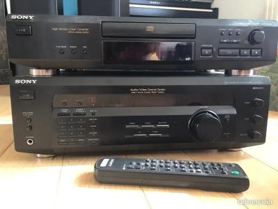 amplificateur tuner sony   lecteur cd sony   enceintes jamo