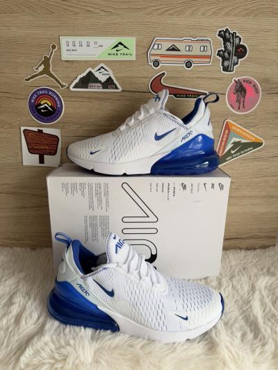 Sneakers Homme, Nike Air Max 270, Blanc-bleu Taille 44