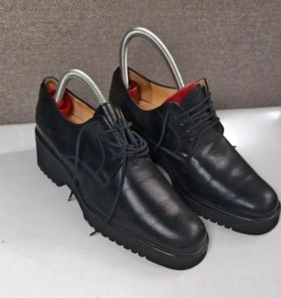 Chaussures derby femme Manfield cuir noir pointure 37 excellent �tat �l�gantes confortables