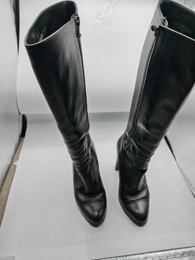 Cosmoparis Bottes Femme Cuir Noir Haut | Taille 37 | Excellent �tat