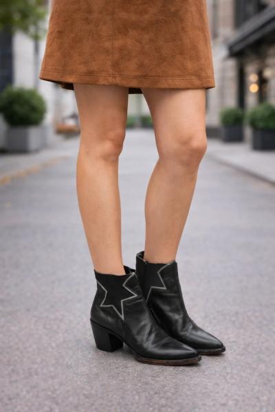 Bottes motardes Santiago 02 cuir western star d�co vintage excellent �tat