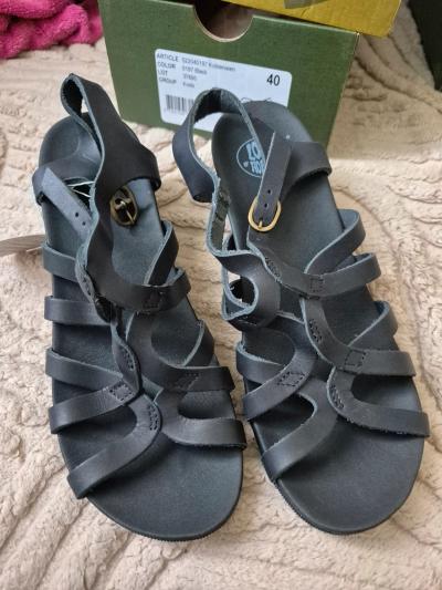 Sandales Loints of Holland cuir nubuck beige taille 40 neuves excellent �tat originales