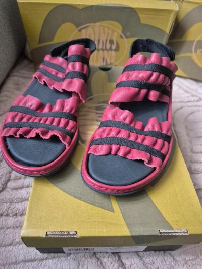 Sandales Loints of Holland cuir rouge neuves sans �tiquette excellent �tat