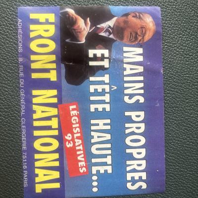 Autocollants Ancien Campagne LE PEN