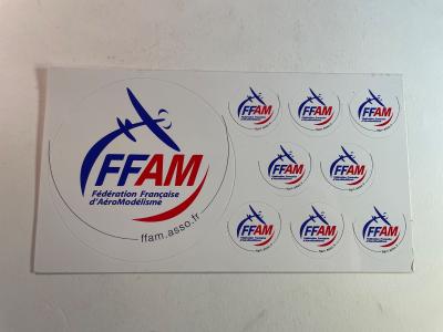 FFAM FEDERATION AERO MODELISME - AVION AVIATION   PLANCHE 9 AUTOCOLLANTS