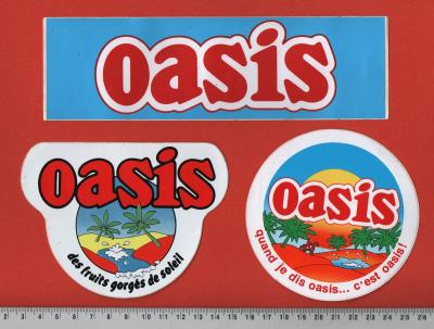 OASIS   BOISSON JUS DE FRUIT   LOT 3 AUTOCOLLANTS