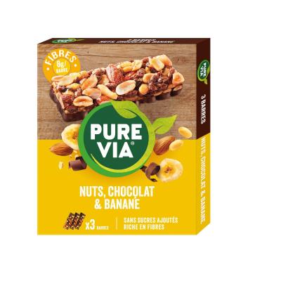 Barres de C�r�ales Nuts, Chocolat & Banane  Riches en fibres  Sans sucre ajou...