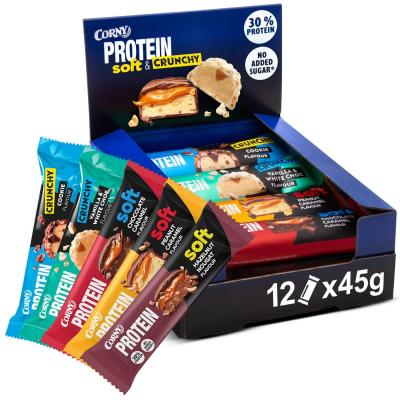 Barres prot�in�es, Protein,Soft & Crunchy Mix Pack de 12,13,5 gr de prot�ines...