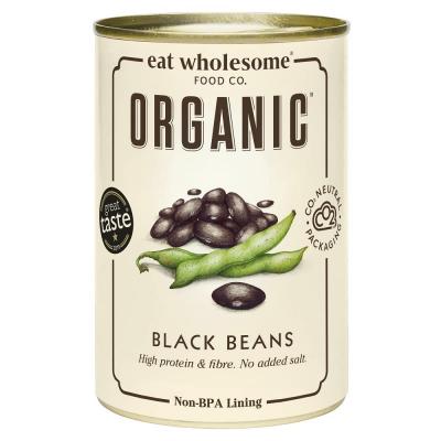 Haricots Noirs Biologiques, 400g Paquet de 12  Dans L'Eau, Pr�Cuit, Sans Sel ...
