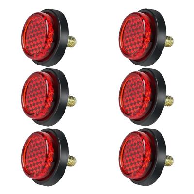 Lot de 6 r�flecteurs yeux de chat pour v�lo, r�flecteur de moto, r�flecteur a...
