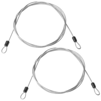Lot de 2 c�bles d'antivol de v�lo de 2 m � double boucle en acier flexible  C...