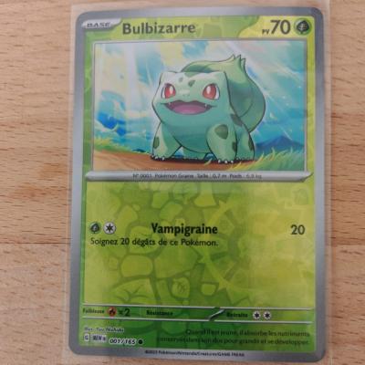 Carte Pokemon Bulbizarre RARE reverse EV3.5 MEW 151 fr Neuf