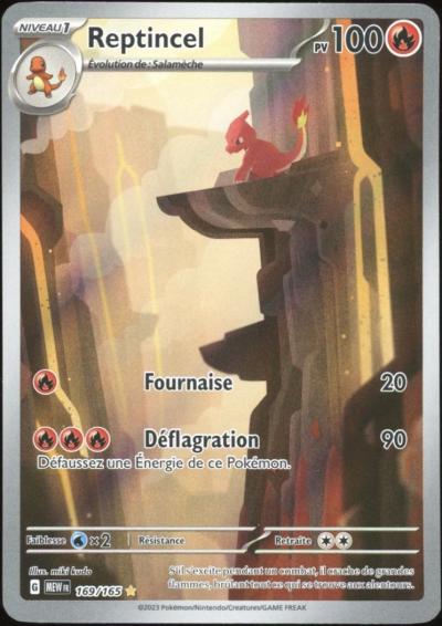 2023 Pokemon FRENCH EV3.5 151 Mew FR Reptincel Charmeleon AR 169-165 NM