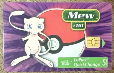 BELL CANADA POK�MON NEW 151 VIDE UT TELECARD TELECARTE PHONECARD CARTE SCHEDA